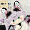 Kiko, an original fantasy creature from Maowan's Fantasy Island, is a cute plush fantasy butterfly fox about 26cm tall, sitting anima-shaped cotton plush doll ML20-05 details Picture